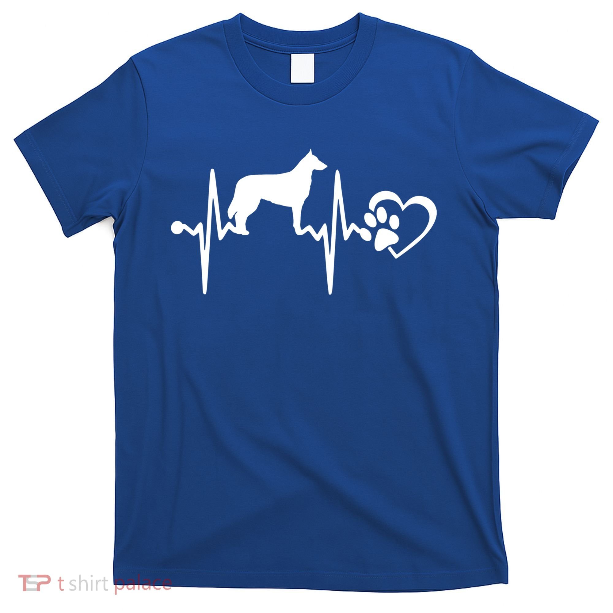 Belgian Malinois Dog Heartbeat Paw Love Funny Puppy Lover Funny Gift T-Shirt
