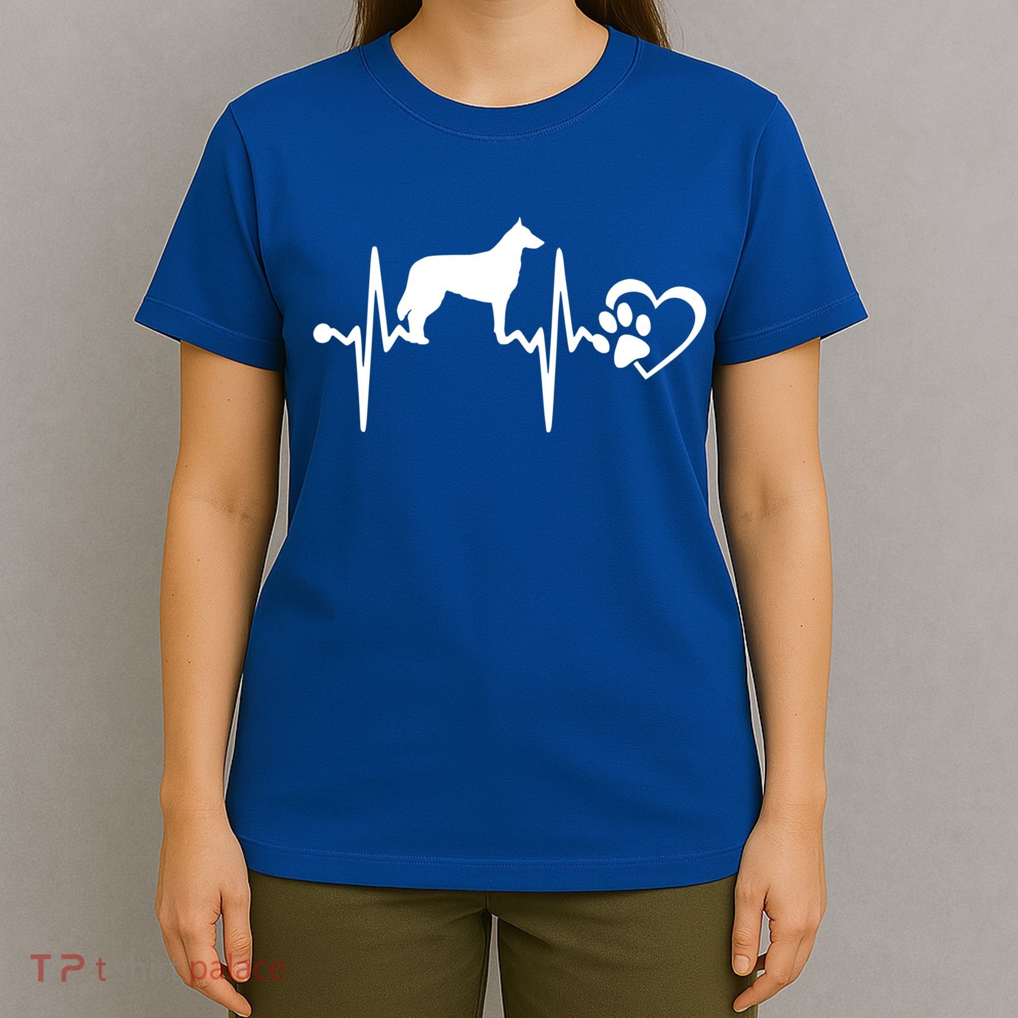 Belgian Malinois Dog Heartbeat Paw Love Funny Puppy Lover Funny Gift T-Shirt