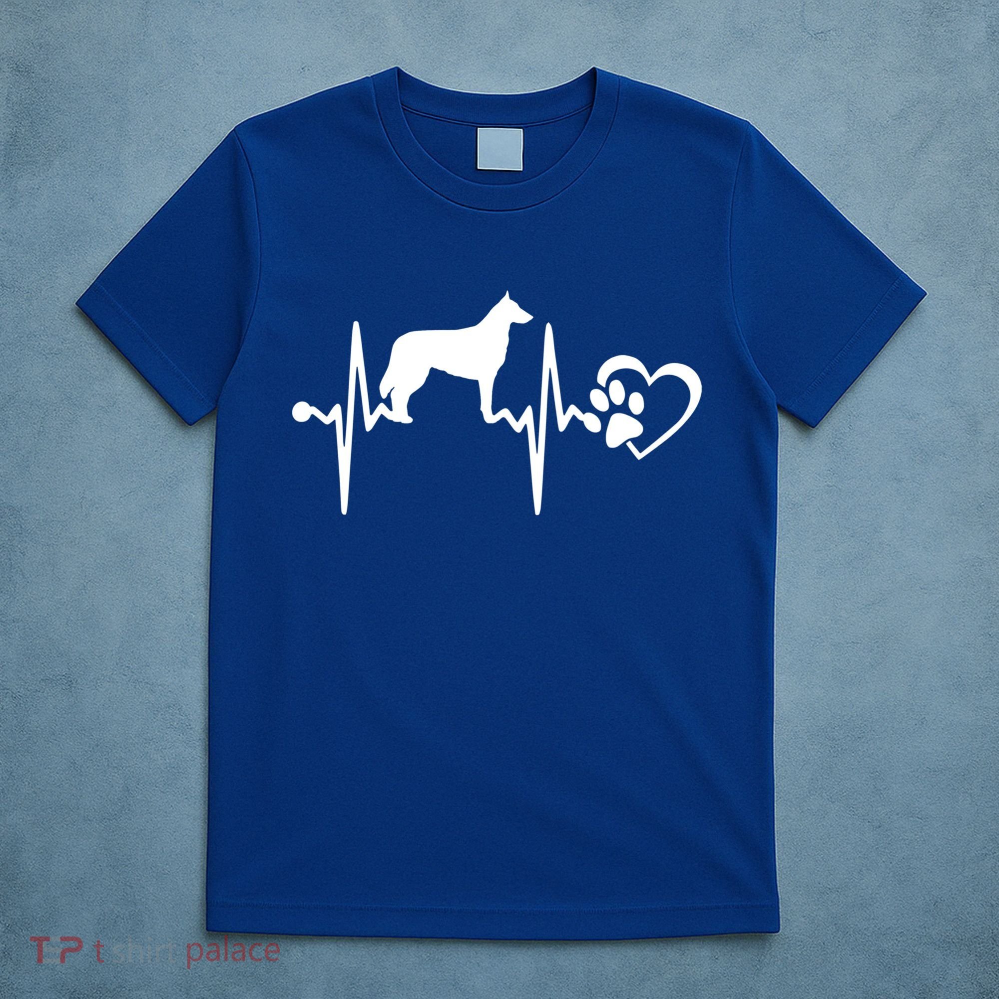 Belgian Malinois Dog Heartbeat Paw Love Funny Puppy Lover Funny Gift T-Shirt
