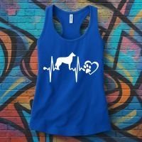 Belgian Malinois Dog Heartbeat Paw Love Funny Puppy Lover Funny Gift Women's Tank Top thumb 3