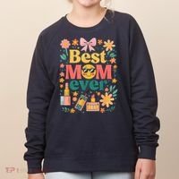 Best Mom Ever Wildflower Mama Mother'S Day Retro Floral Mom Women's Sweatshirt thumb 0