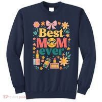 Best Mom Ever Wildflower Mama Mother'S Day Retro Floral Mom Sweatshirt thumb 0