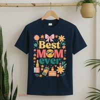 Best Mom Ever Wildflower Mama Mother'S Day Retro Floral Mom T-Shirt thumb 2