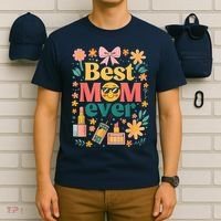 Best Mom Ever Wildflower Mama Mother'S Day Retro Floral Mom T-Shirt thumb 6