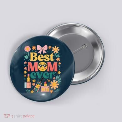 Best Mom Ever Wildflower Mama Mother'S Day Retro Floral Mom Button