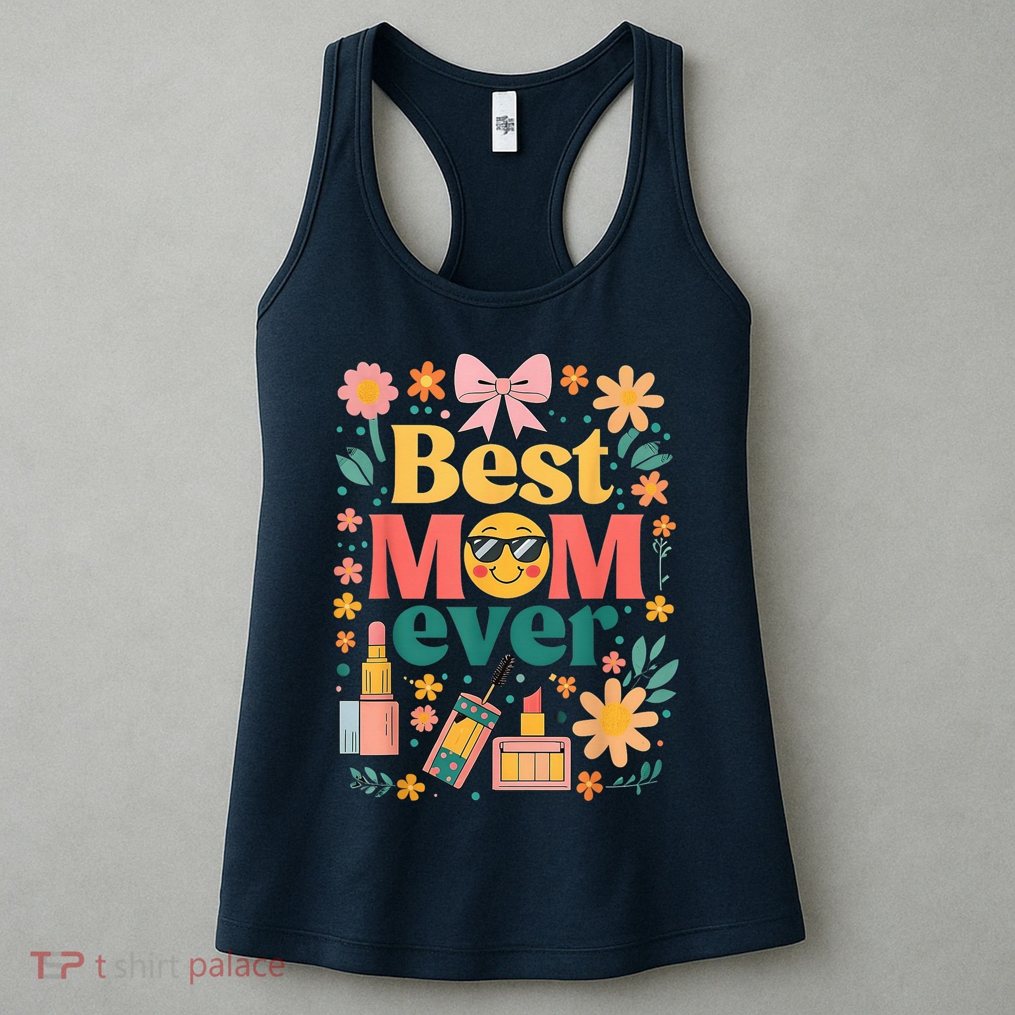 Best Mom Ever Wildflower Mama Mother'S Day Retro Floral Mom Women's Tank Top
