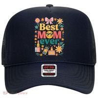 Best Mom Ever Wildflower Mama Mother'S Day Retro Floral Mom Hat thumb 0
