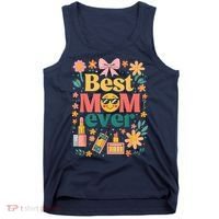Best Mom Ever Wildflower Mama Mother'S Day Retro Floral Mom Tank Top thumb 0