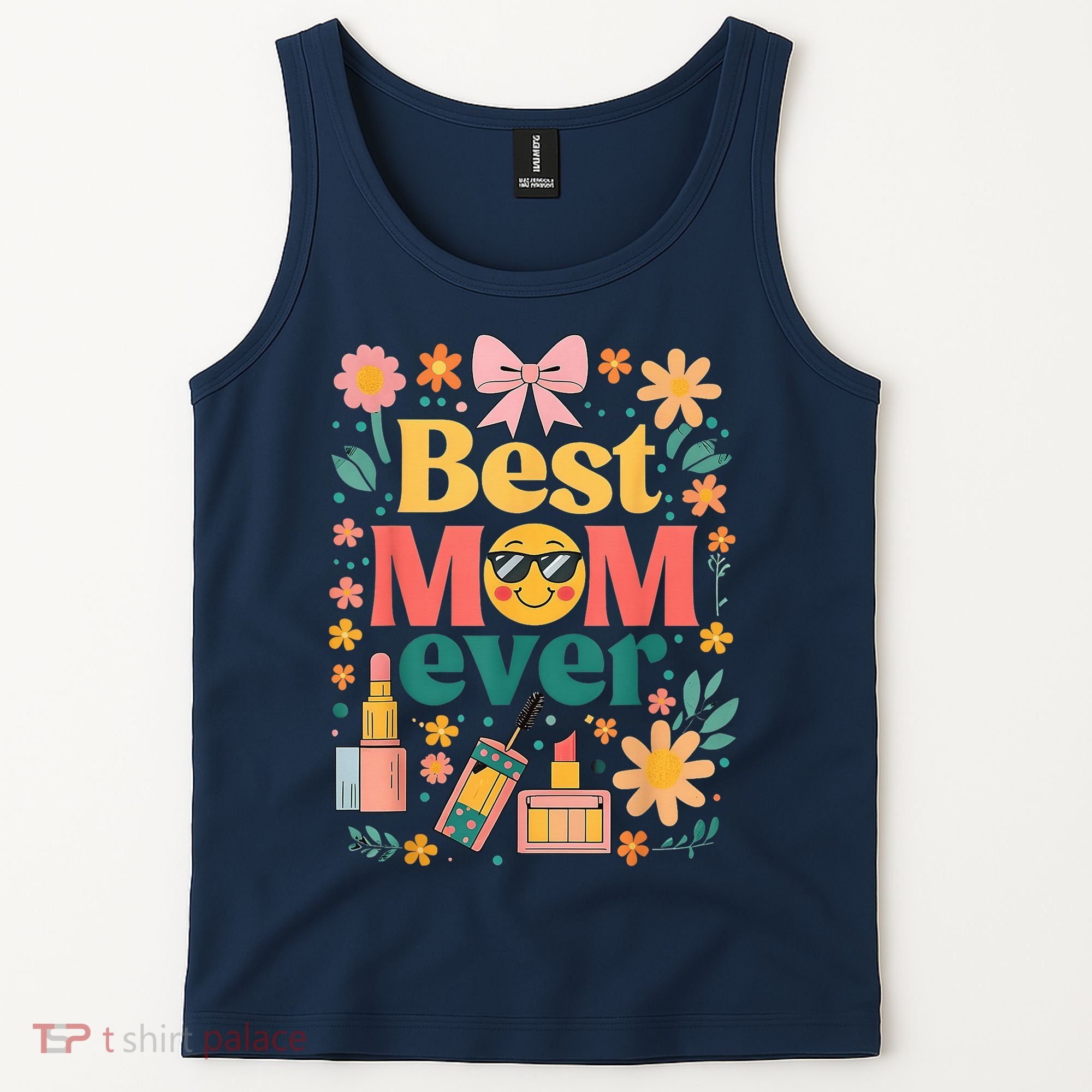 Best Mom Ever Wildflower Mama Mother'S Day Retro Floral Mom Tank Top