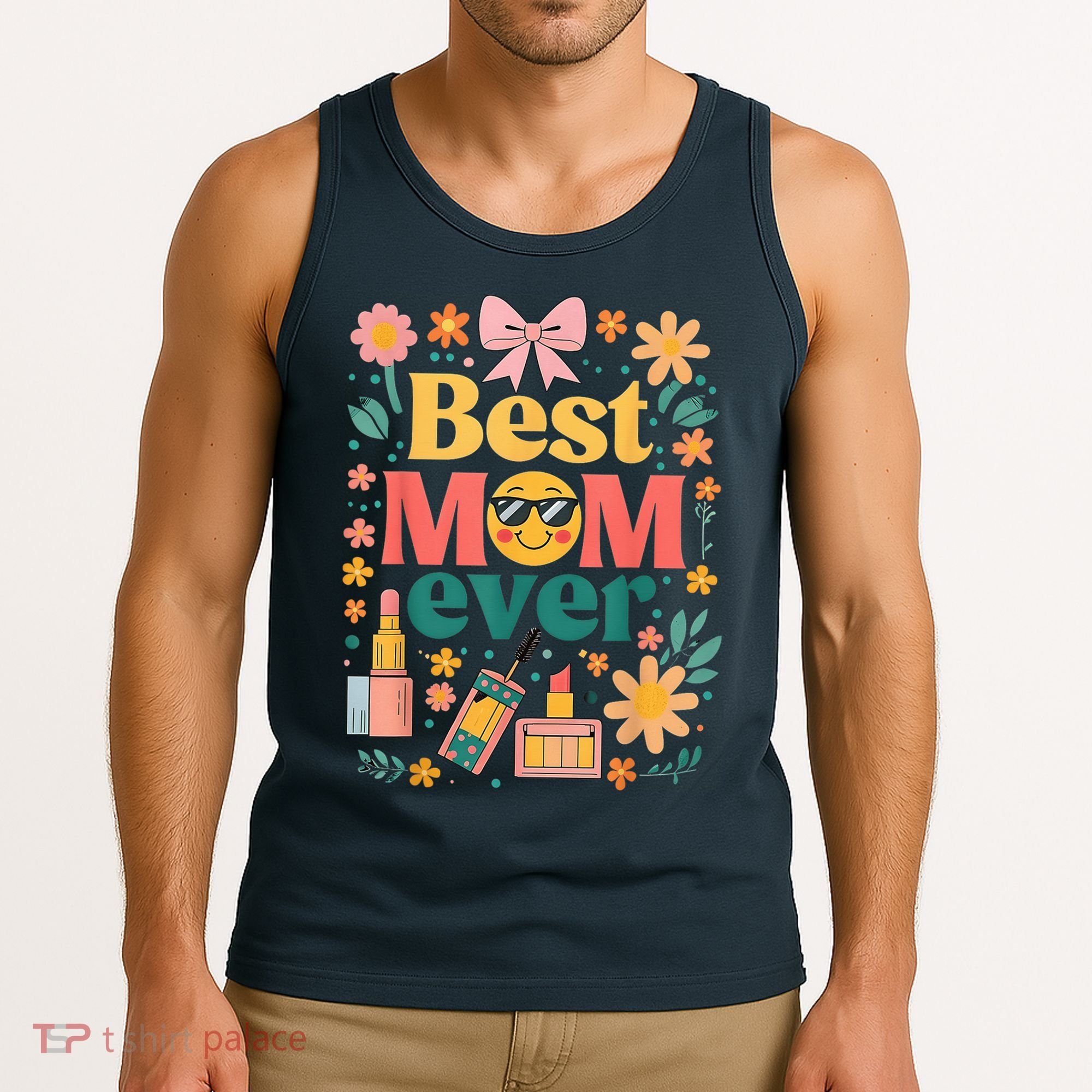 Best Mom Ever Wildflower Mama Mother'S Day Retro Floral Mom Tank Top