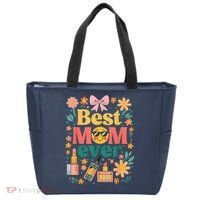 Best Mom Ever Wildflower Mama Mother'S Day Retro Floral Mom Tote Bag thumb 0