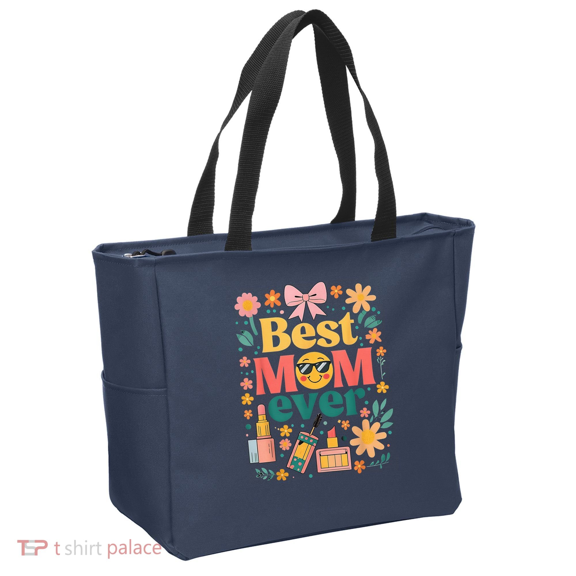 Best Mom Ever Wildflower Mama Mother'S Day Retro Floral Mom Tote Bag