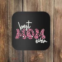 Best Mom Ever Cheetah Print Cute Gift Coaster thumb 0