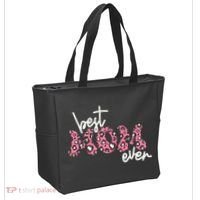 Best Mom Ever Cheetah Print Cute Gift Tote Bag thumb 2