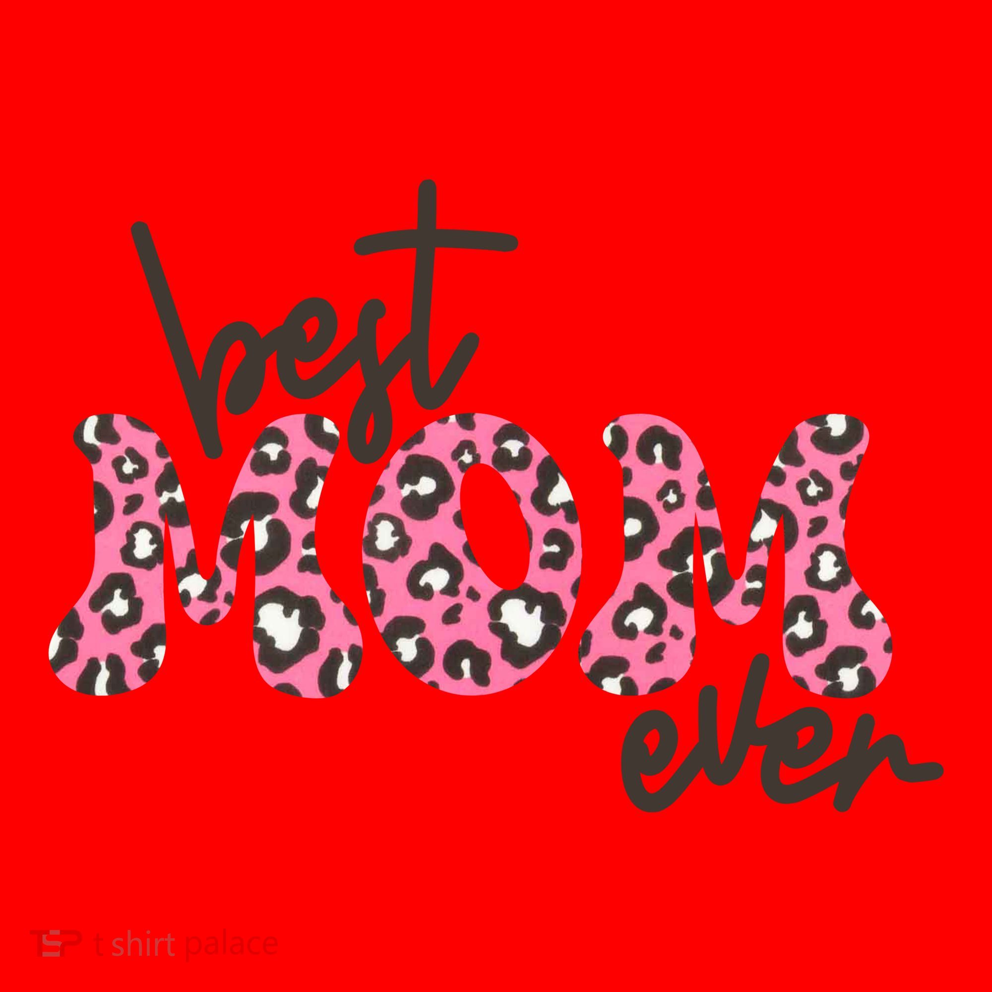 Best Mom Ever Cheetah Print Cute Gift Santa Hat