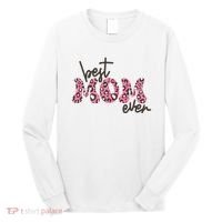 Best Mom Ever Cheetah Print Cute Gift Long Sleeve Shirt thumb 0