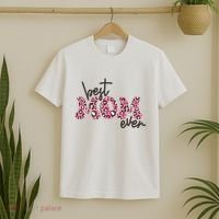 Best Mom Ever Cheetah Print Cute Gift T-Shirt thumb 2