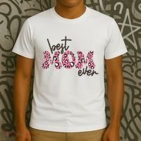 Best Mom Ever Cheetah Print Cute Gift T-Shirt thumb 3