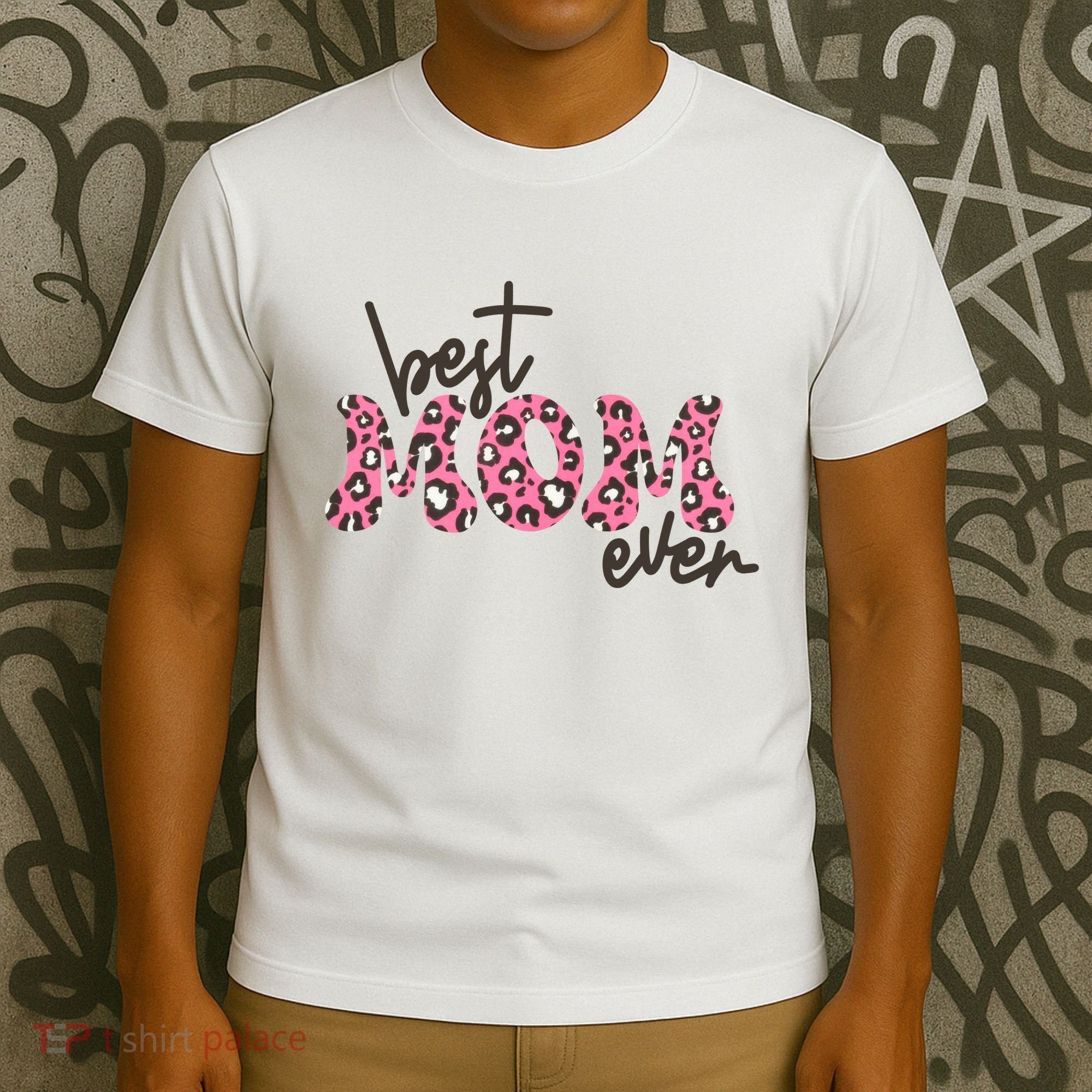 Best Mom Ever Cheetah Print Cute Gift T-Shirt