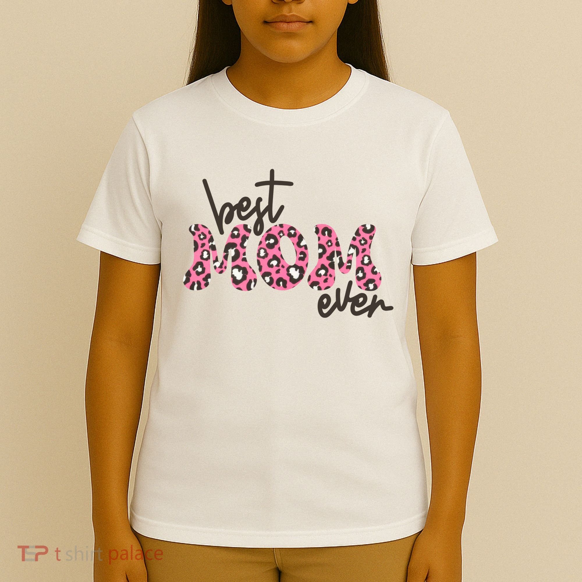 Best Mom Ever Cheetah Print Cute Gift T-Shirt