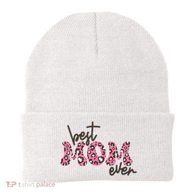 Best Mom Ever Cheetah Print Cute Gift Beanie