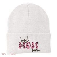 Best Mom Ever Cheetah Print Cute Gift Beanie thumb 0