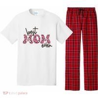 Best Mom Ever Cheetah Print Cute Gift Pajama Set thumb 0