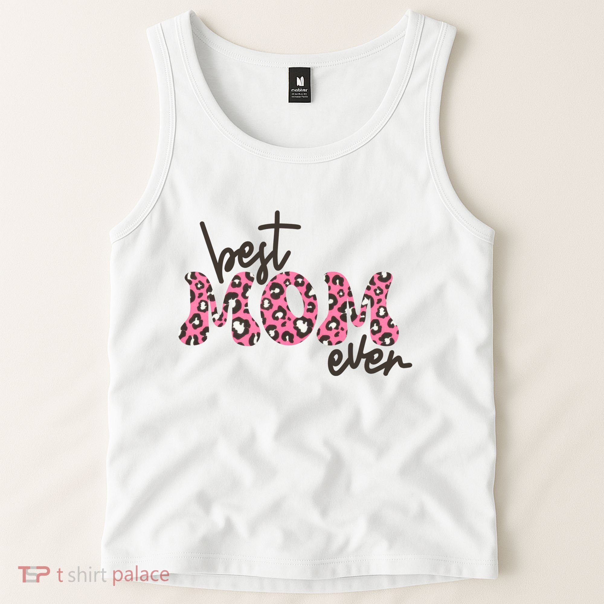 Best Mom Ever Cheetah Print Cute Gift Tank Top
