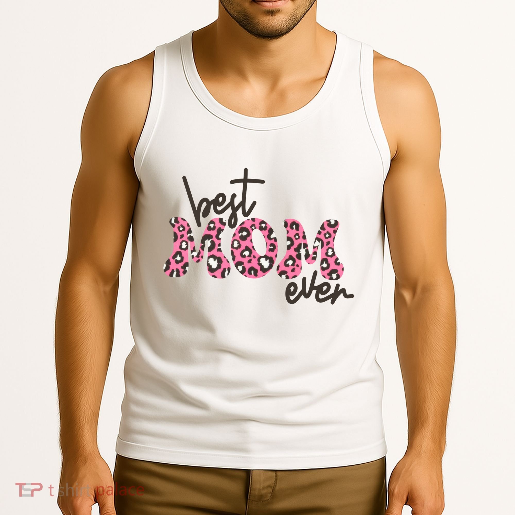 Best Mom Ever Cheetah Print Cute Gift Tank Top