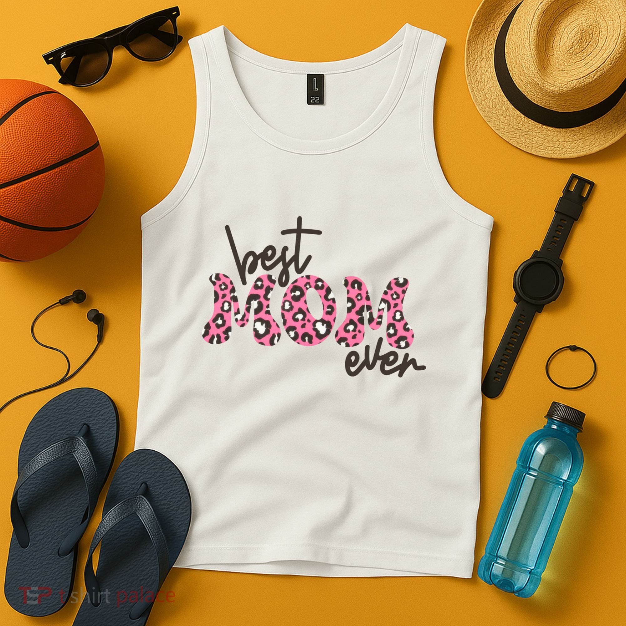 Best Mom Ever Cheetah Print Cute Gift Tank Top