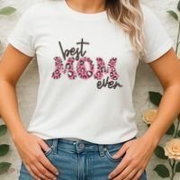 Best Mom Ever Cheetah Print Cute Gift Women's T-Shirt thumb 2