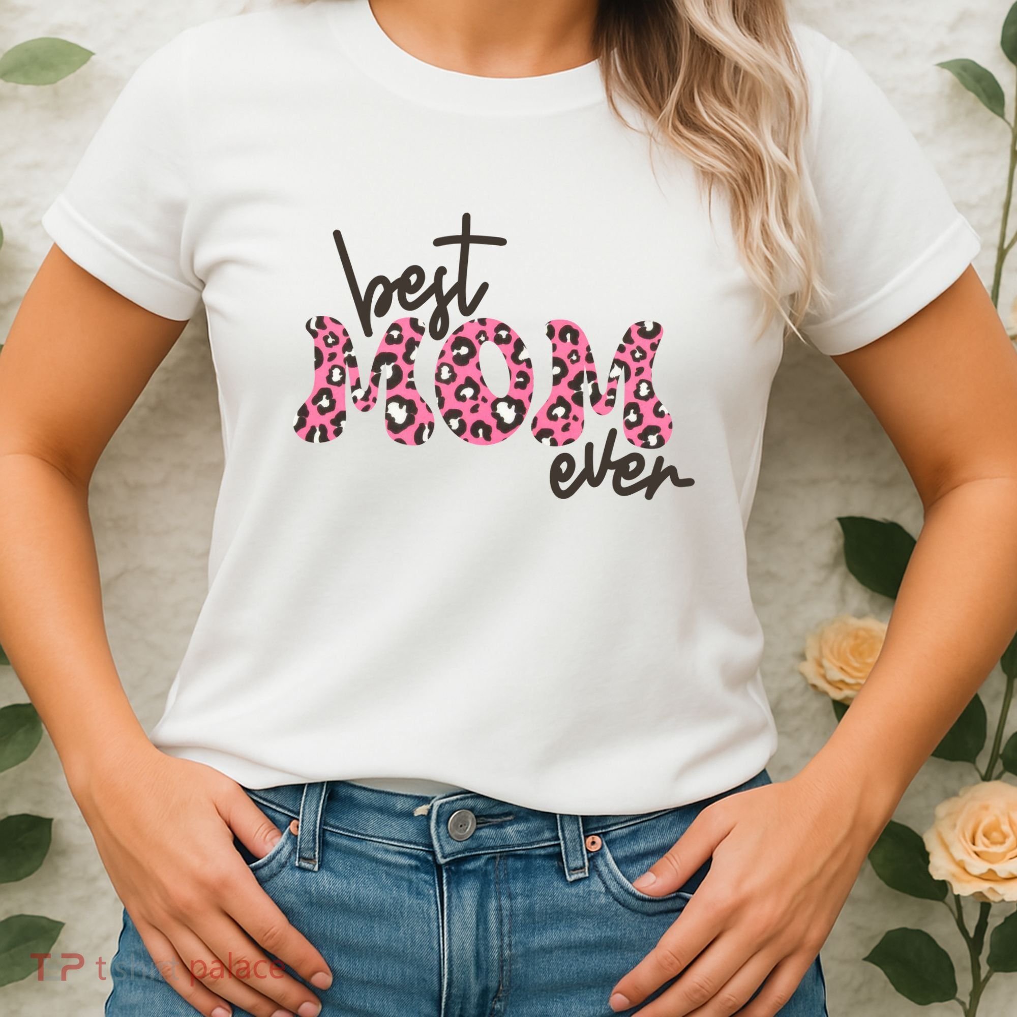 Best Mom Ever Cheetah Print Cute Gift Women's T-Shirt
