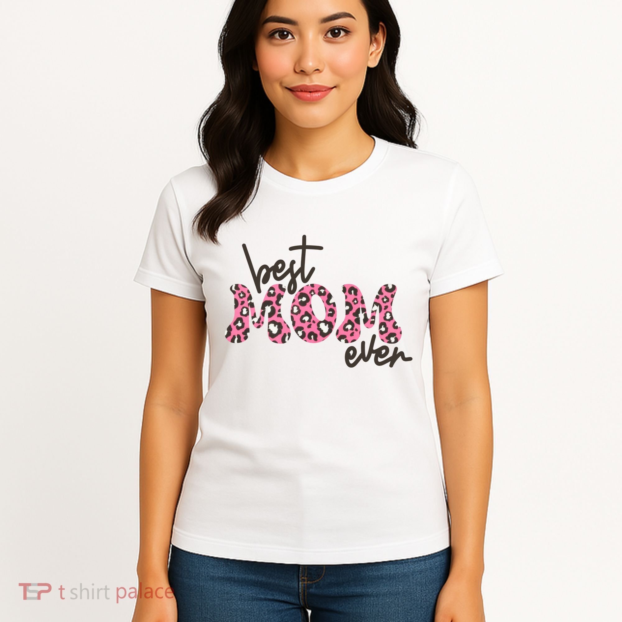 Best Mom Ever Cheetah Print Cute Gift Women's T-Shirt