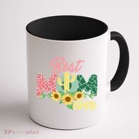 Best Mom Ever Sunflower Cactus Cute Mother's Day Coffee Mug thumb 1