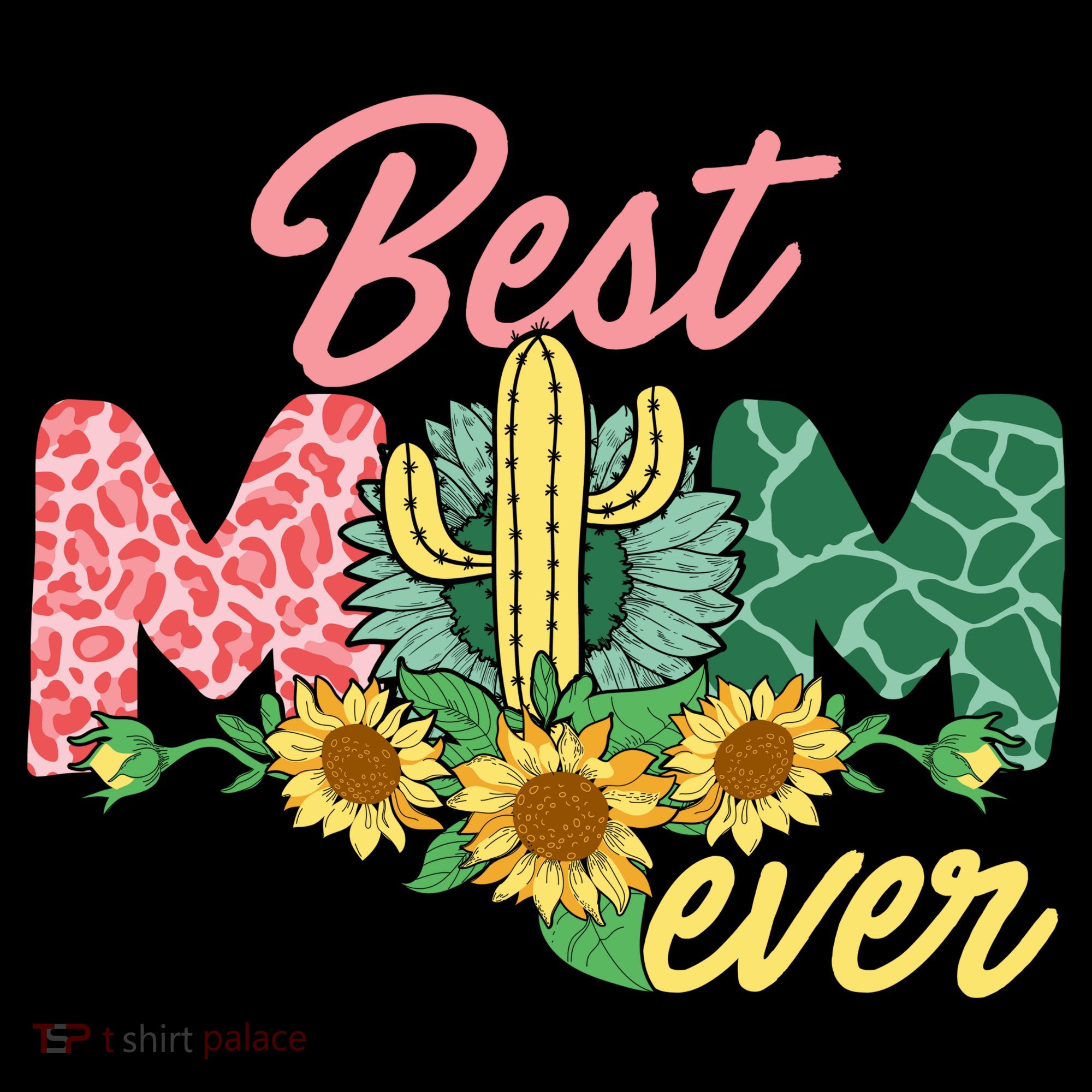 Best Mom Ever Sunflower Cactus Cute Mother's Day Coffee Mug