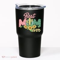 Best Mom Ever Sunflower Cactus Cute Mother's Day Tumbler thumb 0