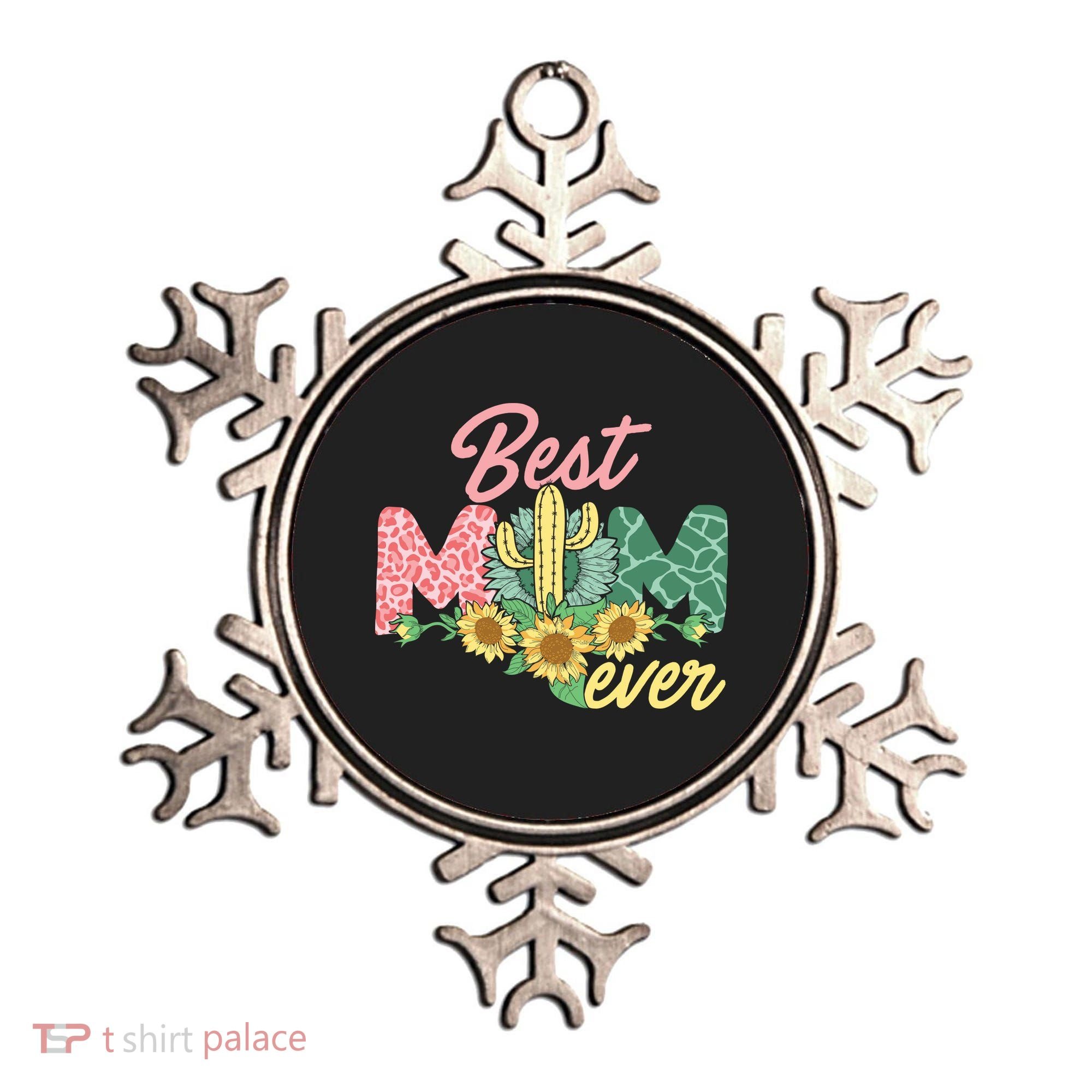 Best Mom Ever Sunflower Cactus Cute Mother's Day Ornament
