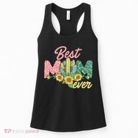 Best Mom Ever Sunflower Cactus Cute Mother's Day Women's Tank Top thumb 0