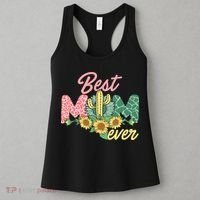 Best Mom Ever Sunflower Cactus Cute Mother's Day Women's Tank Top thumb 3
