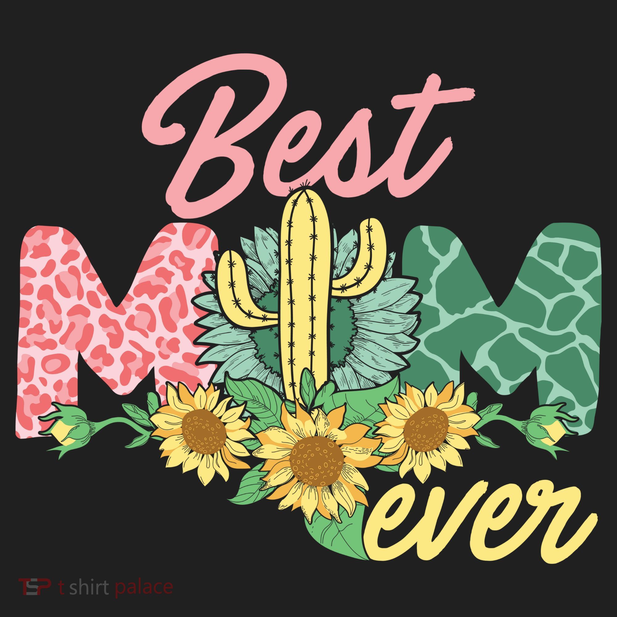 Best Mom Ever Sunflower Cactus Cute Mother's Day Hat