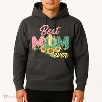 Best Mom Ever Sunflower Cactus Cute Mother's Day Hoodie thumb 2