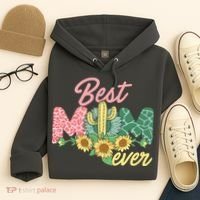 Best Mom Ever Sunflower Cactus Cute Mother's Day Hoodie thumb 4