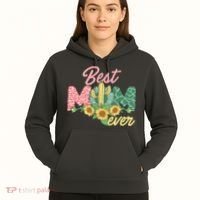 Best Mom Ever Sunflower Cactus Cute Mother's Day Hoodie thumb 5
