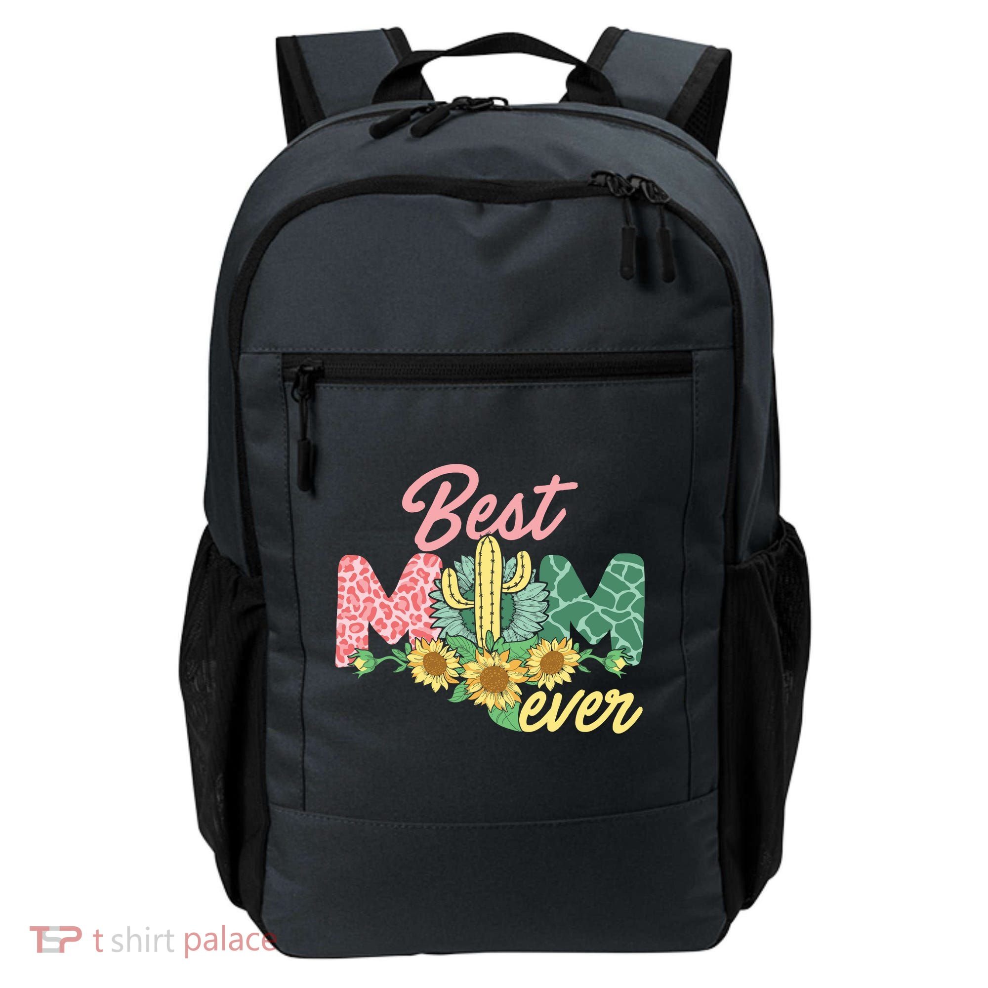 Best Mom Ever Sunflower Cactus Cute Mother's Day Backpack