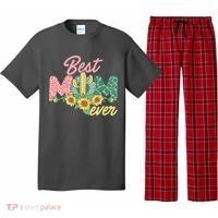 Best Mom Ever Sunflower Cactus Cute Mother's Day Pajama Set thumb 0