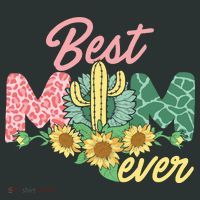 Best Mom Ever Sunflower Cactus Cute Mother's Day Mousepad thumb 1