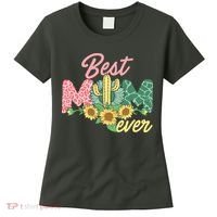 Best Mom Ever Sunflower Cactus Cute Mother's Day Women's T-Shirt thumb 0