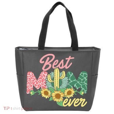 Best Mom Ever Sunflower Cactus Cute Mother's Day Bag