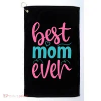 Best Mom Ever Cute Mother's Day Gift Golf Towel thumb 0