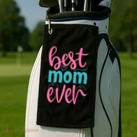 Best Mom Ever Cute Mother's Day Gift Golf Towel thumb 2